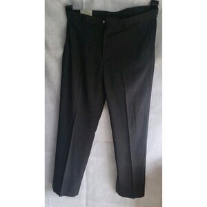 nwt perry Ellis portfolio 36 30 black dress pants flex stretch gripper waist‎